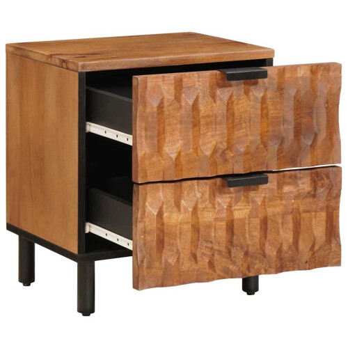 VidaXL vidaXL Bedside Cabinet Brown 40 x 33 x 46 cm Solid Mango Wood 1