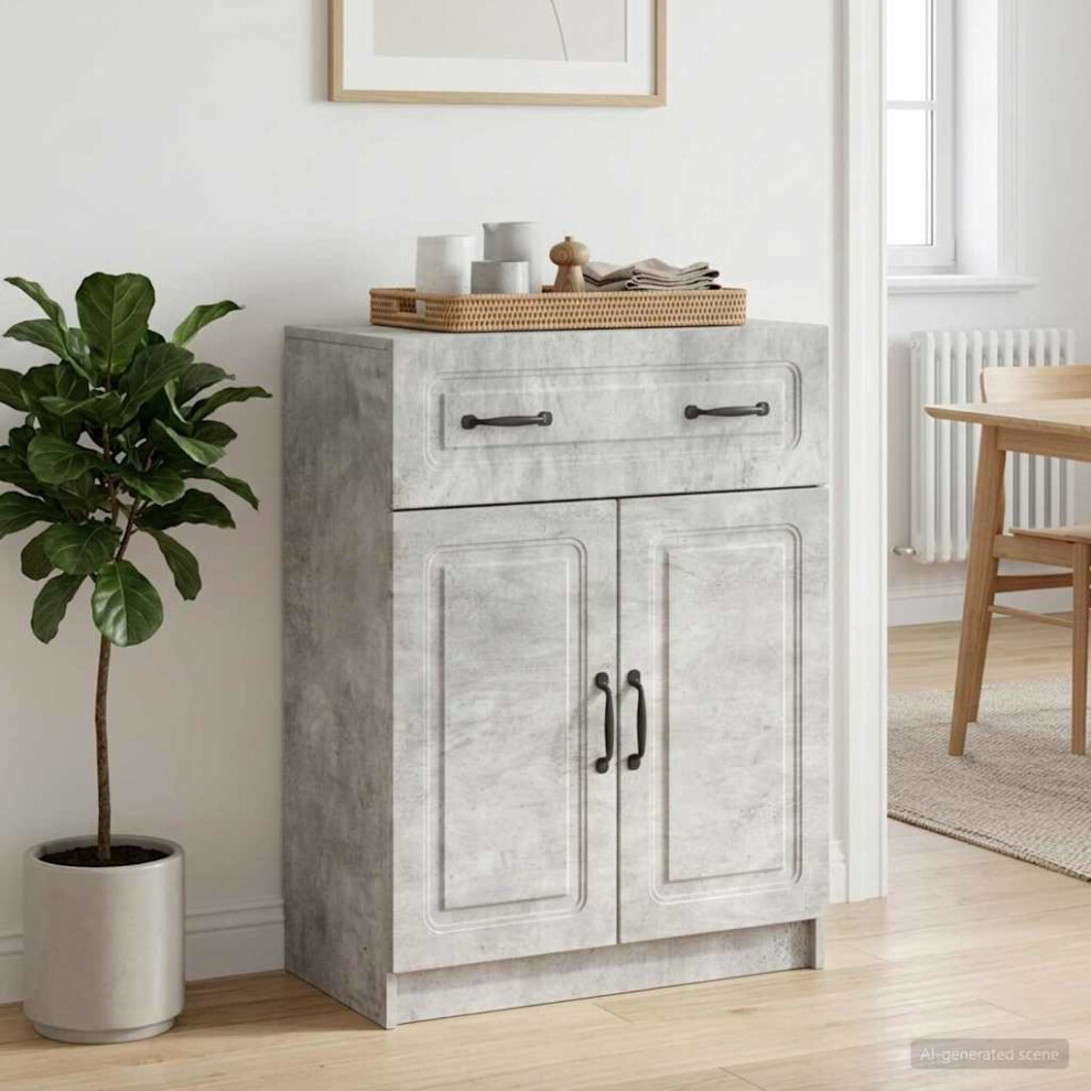 Vidaxl Sideboard Concrete 66 X 34.5 X 87 Cm Engineered Wood Grey