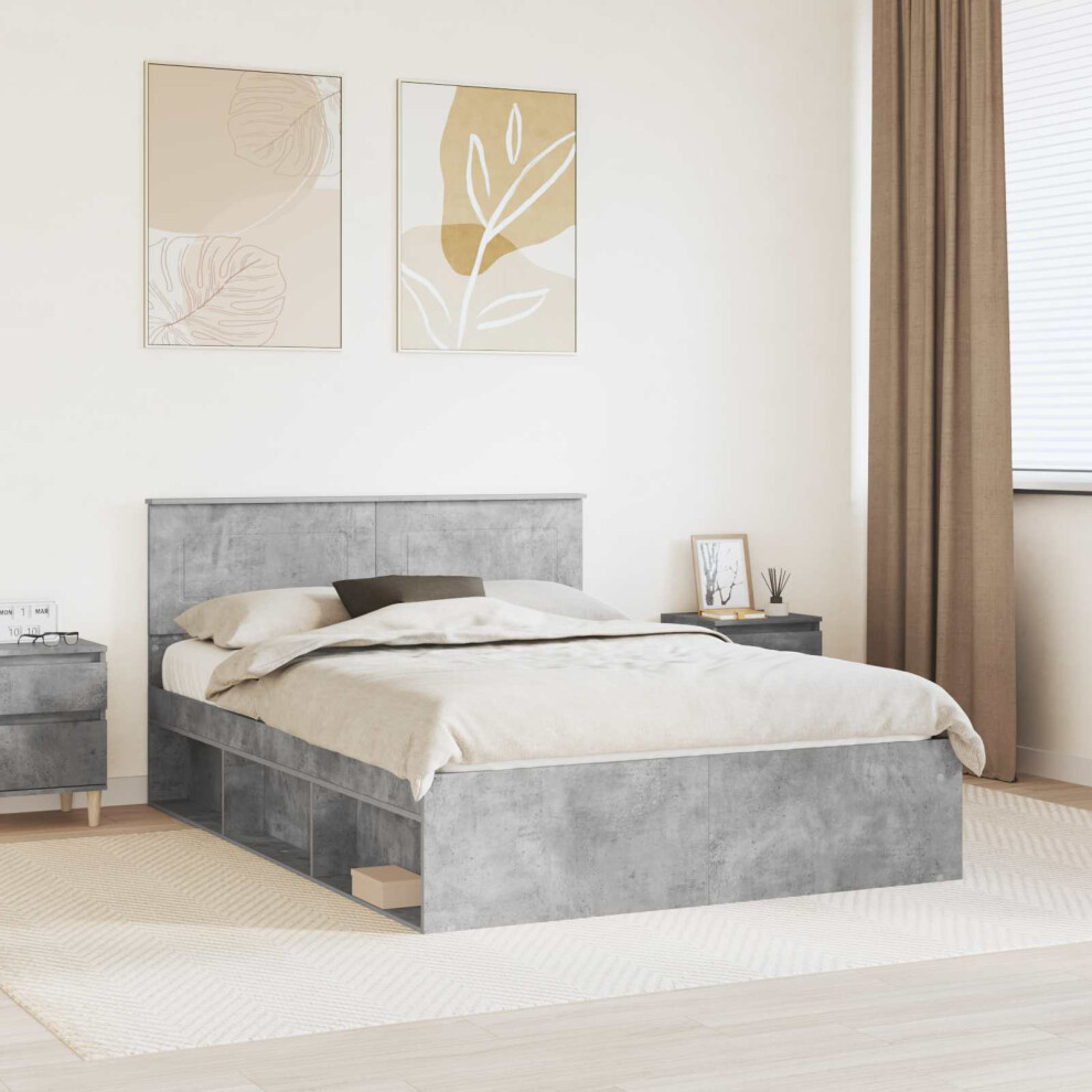 Vidaxl Bed Frame With Headboard Concerte 140 X 200 Cm Engineered Wood