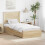VidaXL vidaXL Bed Frame Sonoma Oak and Silver 75 x 190 cm Engineered Wood 1