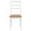 VidaXL vidaXL Dining Chair 2 pcs White and Brown Solid Rubber Wood 4