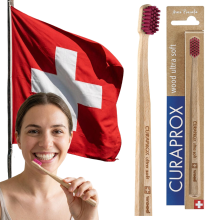 Spazzolino da denti ultra delicato cura del cavo orale ecologica — spazzolino legno, setole morbide, igiene orale