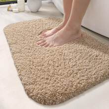 Alfombrilla de baño de microfibra Alfombra de baño antideslizante 40x60 cm Beige — alfombra baño absorbente