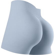 Pantaloncini Sportivi Donna Senza Cuciture Push-up Coprenti per Yoga Corsa L Blu — abbigliamento sportivo donna
