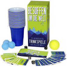 Kit 15 Jeux à Boire du Monde Entier pour Adultes avec Accessoires Complets Gobelets et Cartes - Jeu d'Ambiance Soirée