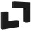 VidaXL vidaXL TV Wall Unit Wall-mounted 5 pcs Black oak Engineered Wood 2