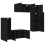 VidaXL vidaXL TV Wall Unit Wall-mounted 5 pcs Black oak Engineered Wood 5