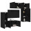 VidaXL vidaXL TV Wall Unit Wall-mounted 5 pcs Black oak Engineered Wood 3