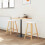 VidaXL vidaXL Dining Chairs 2 pcs Natural 46 x 37 x 63 cm Solid Rubber Wood 2