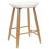 VidaXL vidaXL Dining Chairs 2 pcs Natural 46 x 37 x 63 cm Solid Rubber Wood 3