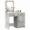 VidaXL vidaXL Dressing Table 2 pcs Grey 50 x 41 x 135 cm Engineered wood 3