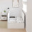 VidaXL vidaXL Storage Bed Frame White 90 x 190 cm Engineered Wood 3