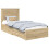 VidaXL vidaXL Bed Frame Sonoma Oak and Silver 75 x 190 cm Engineered Wood 2