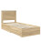 VidaXL vidaXL Bed Frame Sonoma Oak and Silver 75 x 190 cm Engineered Wood 4