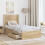 VidaXL vidaXL Bed Frame Sonoma Oak and Silver 75 x 190 cm Engineered Wood 3