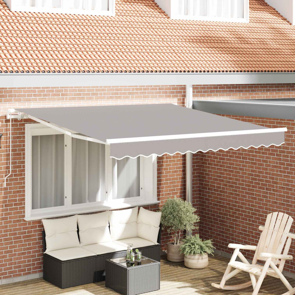 Vidaxl Retractable Awning Light Grey 300 X 250 X 165 Cm