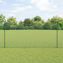 vidaXL Geschweißter Drahtzaun mit Pfosten 10 x 1,4 m Grün Netz