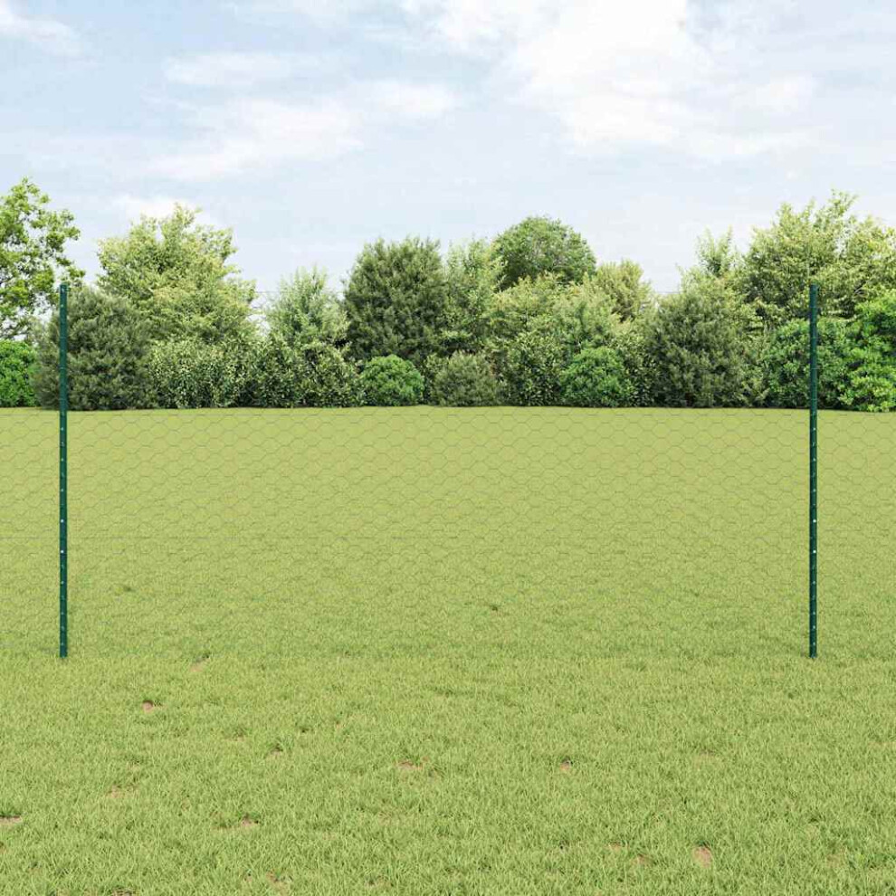 Vidaxl Welded Wire Fence 50 X 1.2 M (W X H) Pvc-Coated Steel Green