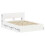 VidaXL vidaXL Bed Frame with Storage White 150 x 200 cm Engineered Wood 4