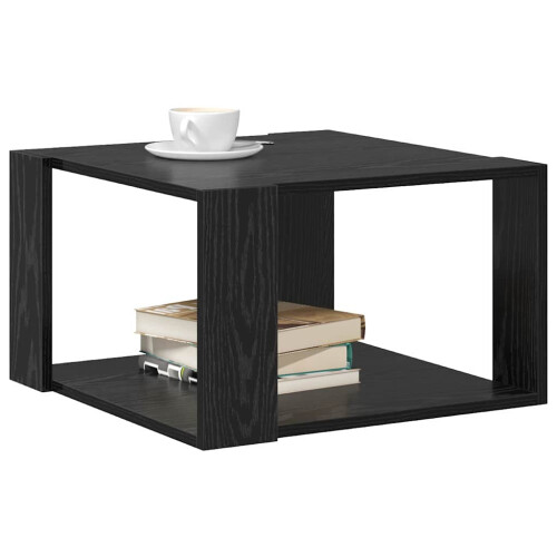 VidaXL vidaXL Coffee Table Black Oak 51.5 x 51.5 x 30 cm Engineered Wood 1