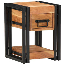 vidaXL Bedside Cabinet 2 pcs Brown 30 x 30 x 40 cm Solid Acacia Wood