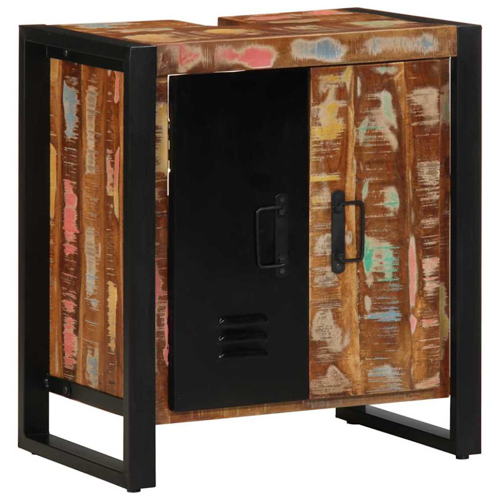 Vidaxl Bathroom Cabinet Brown 55 X 35 X 60 Cm Solid Reclaim Wood