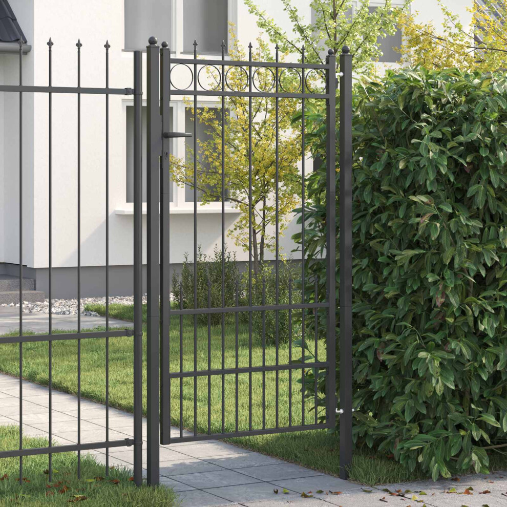 Vidaxl Fence Gate Horst Steel Black Lockable
