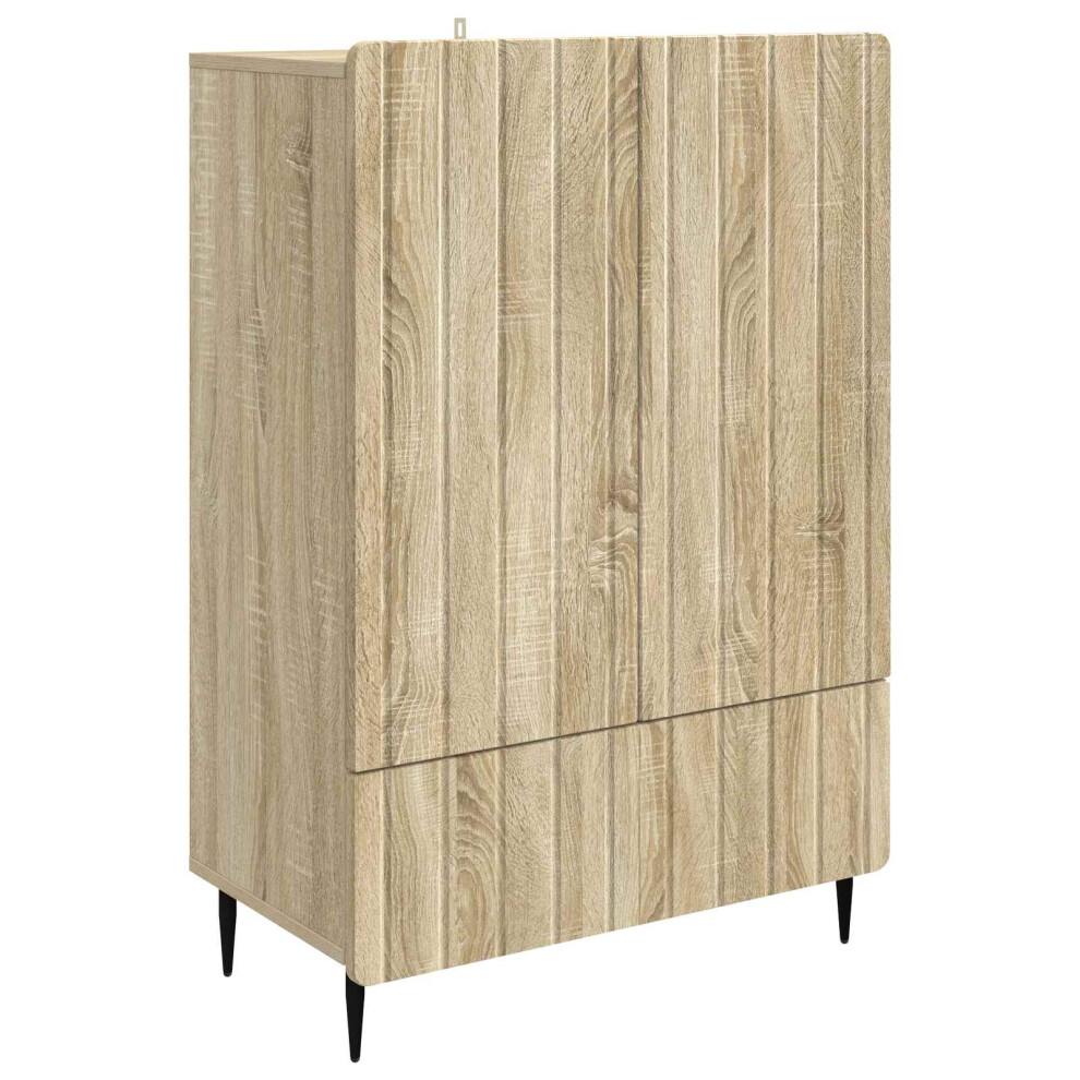 Vidaxl Sideboard Sonoma Oak 66 X 34.5 X 97 Cm Engineered Wood