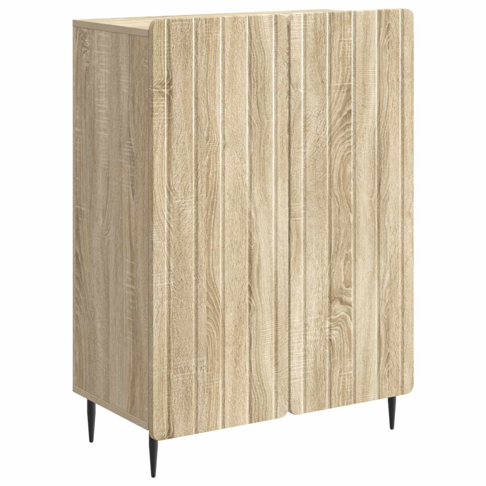 Vidaxl Sideboard Sonoma Oak 66 X 34.5 X 92 Cm Engineered Wood