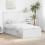 VidaXL vidaXL Bed Frame with Headboard White 90 x 190 cm Solid Pine Wood 1