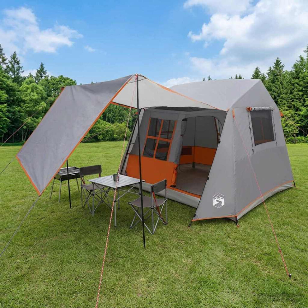 Vidaxl Tunnel Tent Grey And Orange 275 X 240 X 200 Cm