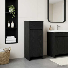 vidaXL Bathroom Cabinet Black Oak 35 x 36.5 x 85 cm Engineered Wood