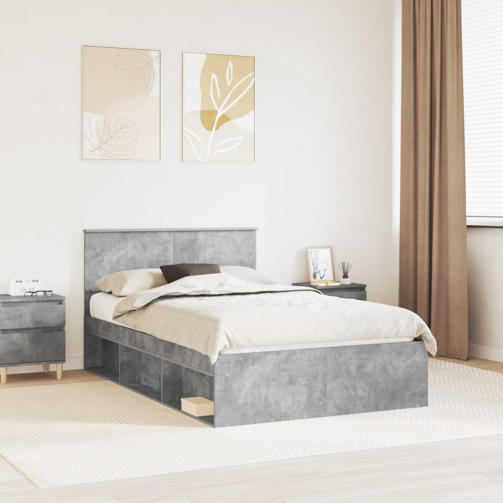 Vidaxl Bed Frame With Headboard Concerte 120 X 200 Cm Solid Pine Wood