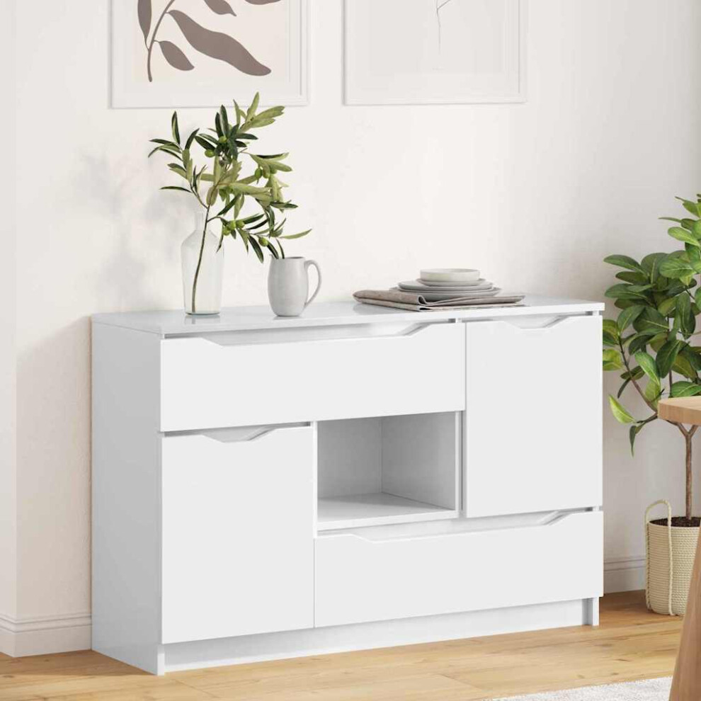 Vidaxl Sideboard High Gloss 100 X 30 X 65.6 Engineered Wood White