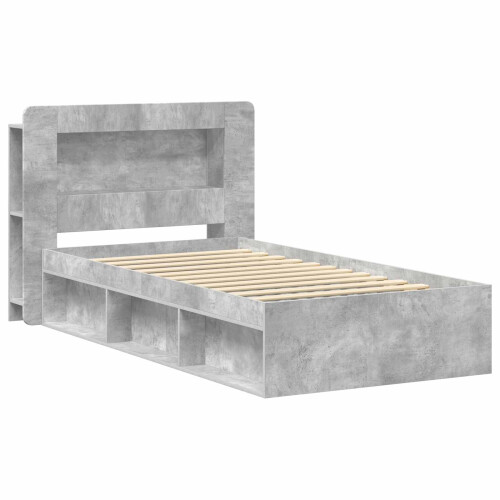 VidaXL vidaXL Bed Frame with Storage Concrete Grey 100 x 200 cm 2