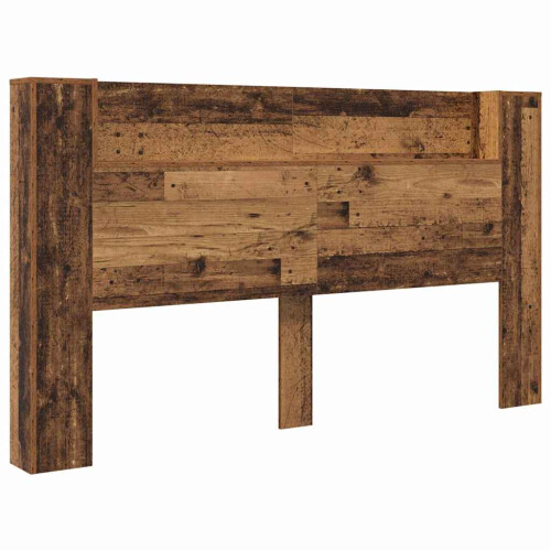VidaXL vidaXL Storage Headboard with LED Old Wood Engineered Wood 1