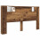VidaXL vidaXL Storage Headboard with LED Old Wood Engineered Wood 3