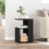 VidaXL vidaXL Side Table Black Oak 36 x 30 x 56 cm Engineered Wood 1