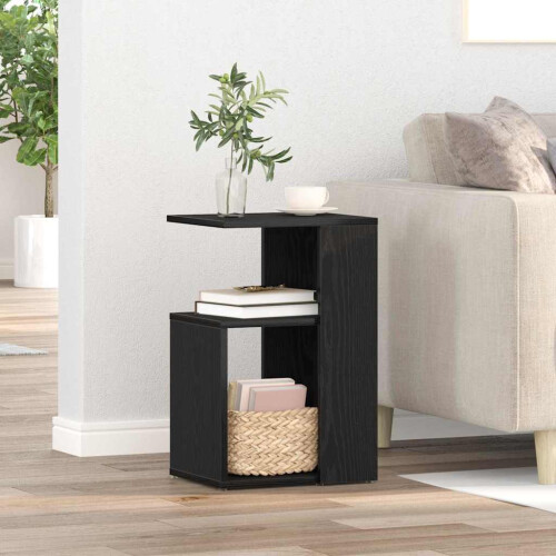 VidaXL vidaXL Side Table Black Oak 36 x 30 x 56 cm Engineered Wood