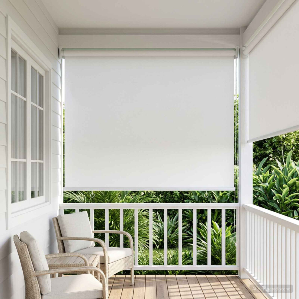 Vidaxl Outdoor Roller Blind Uv Protection White 80 X 230 Cm