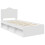 VidaXL vidaXL Bed Frame with Headboard White 90 x 190 cm Solid Pine Wood 4