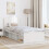 VidaXL vidaXL Bed Frame with Headboard White 90 x 190 cm Solid Pine Wood 3