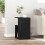VidaXL vidaXL Side Table Black Oak 36 x 30 x 56 cm Engineered Wood 2