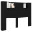 VidaXL vidaXL Storage Headboard with LED Black Oak Engineered Wood 3
