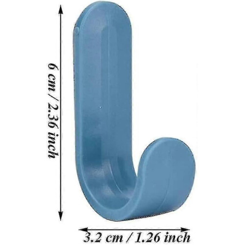 (Blue) 12 Pieces Wall Hooks Wall Hooks, Self Adhesive Wall Hooks