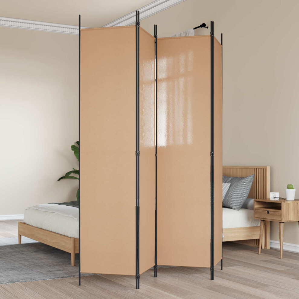Vidaxl Room Divider Beige 200 X 220 Cm Fabric