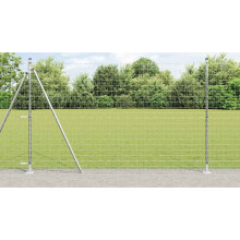 vidaXL Welded Wire Fence with Concrete Base 10 x 1.4 m (W x H)