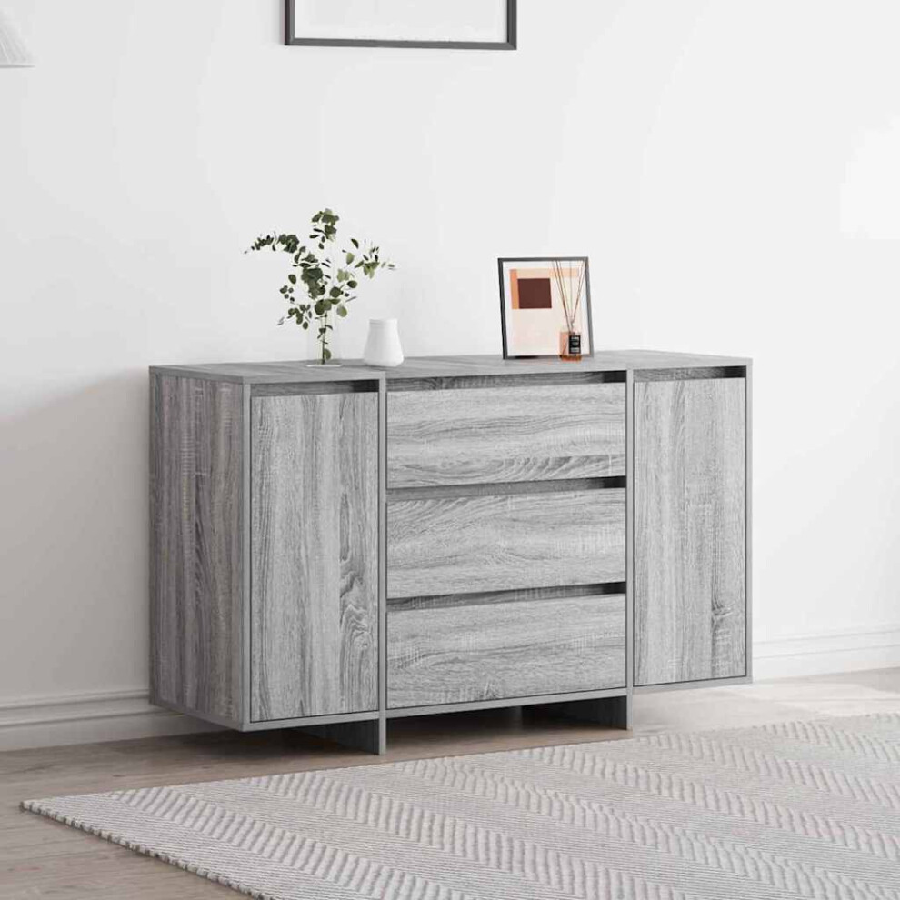 Vidaxl Sideboard Grey Sonoma 120 X 41 X 75 Cm Engineered Wood