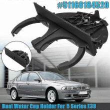 Black Rear Dual Drink Cup Holder For-bmw 525i 528i 530i 540i 5 Series E39 Retractable 51168184520