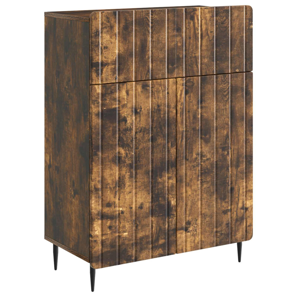 Vidaxl Sideboard Smoked Oak 66 X 34.5 X 92 Cm Engineered Wood